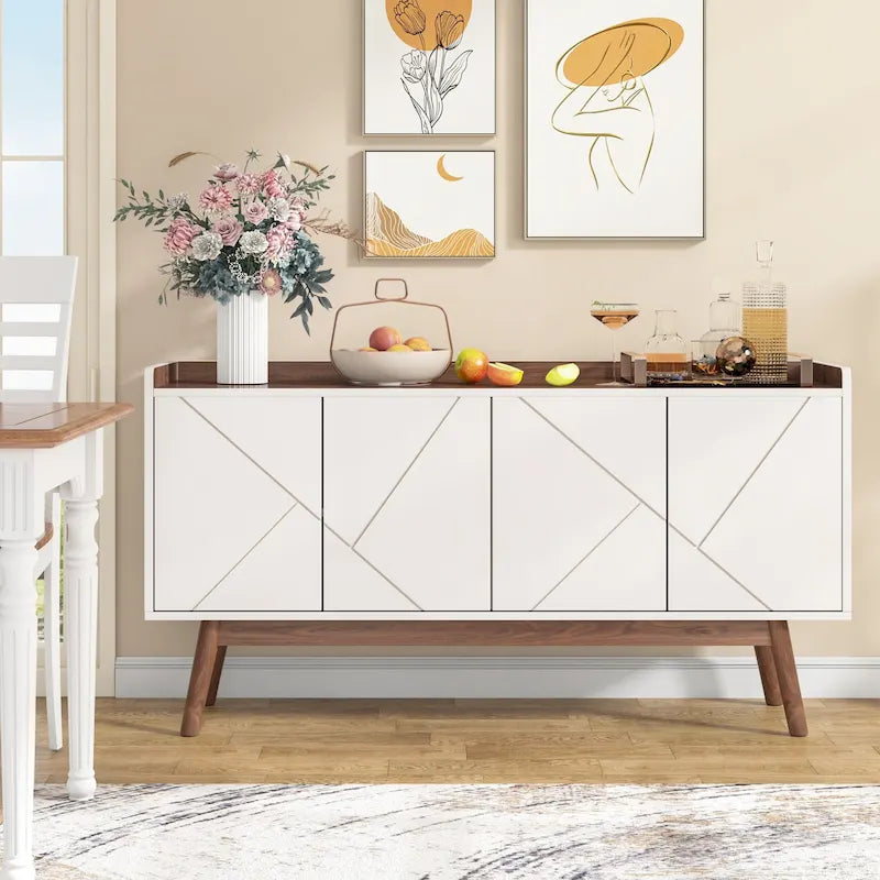 Table de buffet avec armoire de rangement pour cuisine