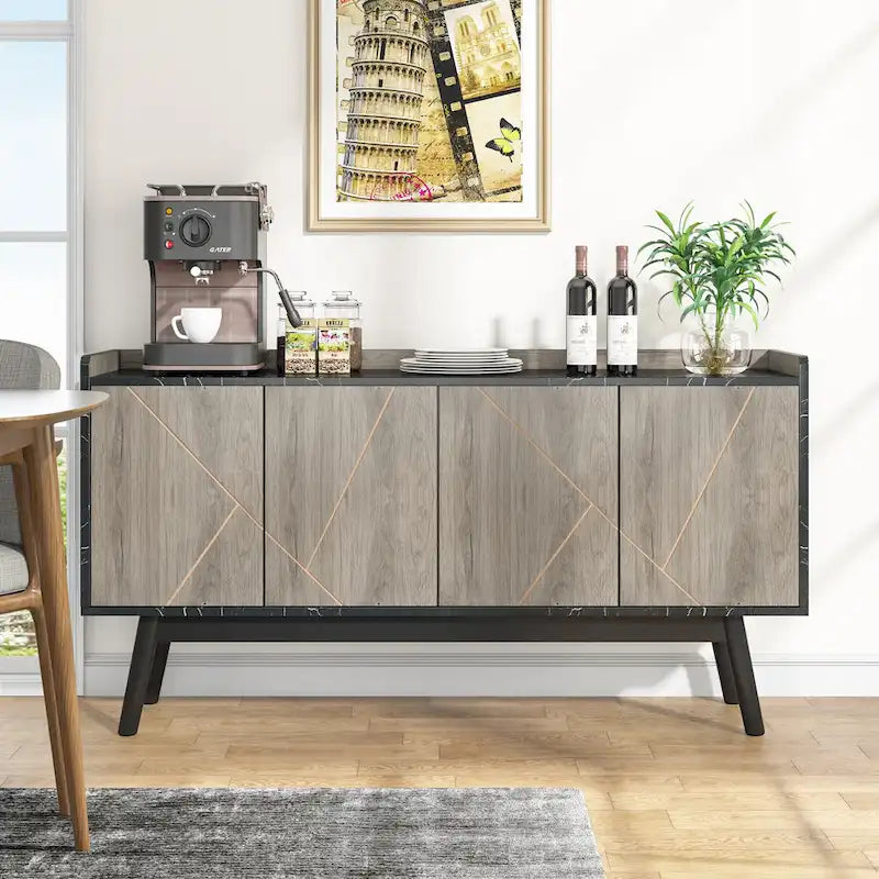 Table de buffet avec armoire de rangement pour cuisine