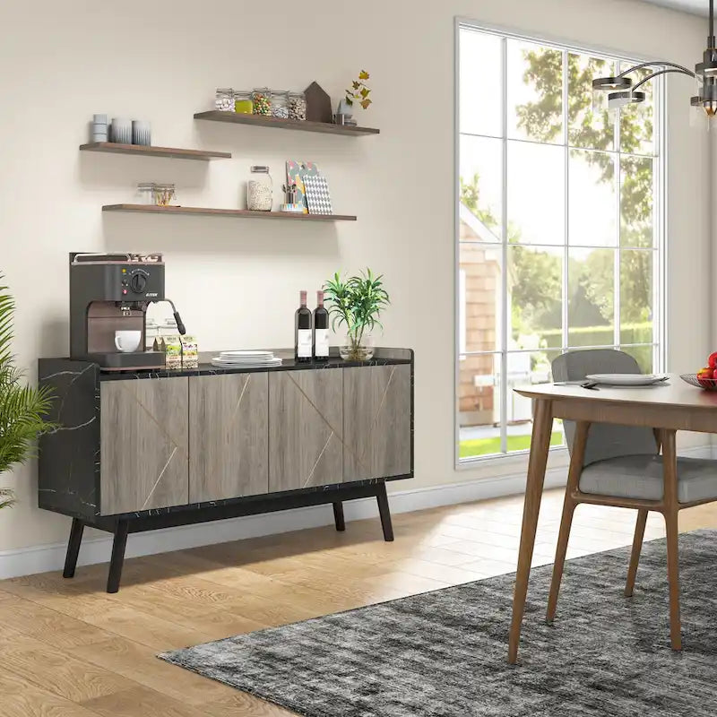 Table de buffet avec armoire de rangement pour cuisine