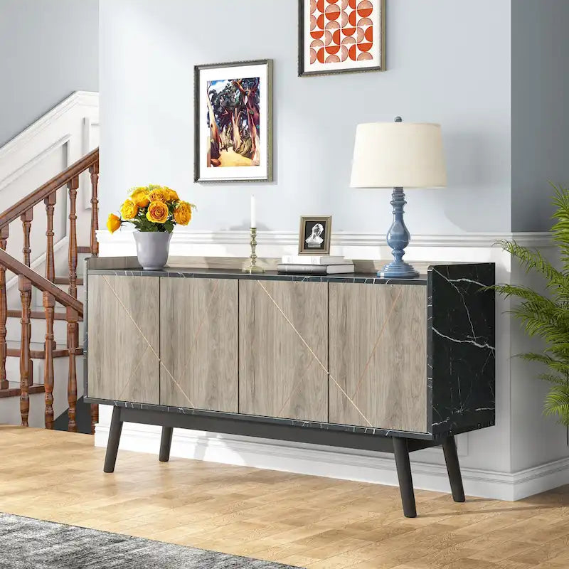 Table de buffet avec armoire de rangement pour cuisine
