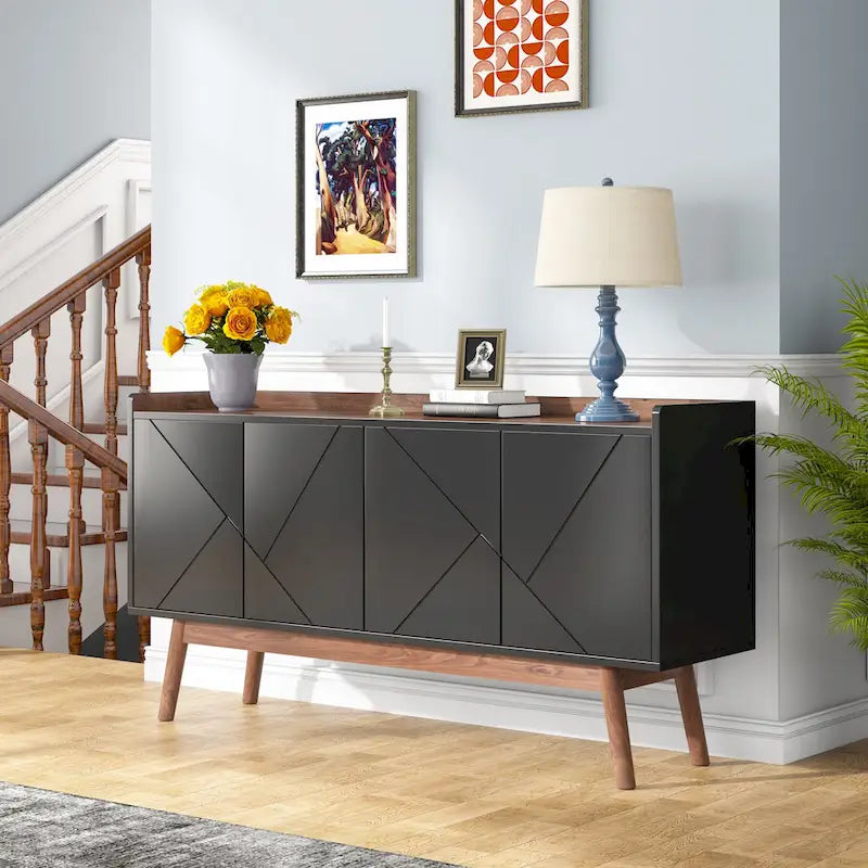 Table de buffet avec armoire de rangement pour cuisine