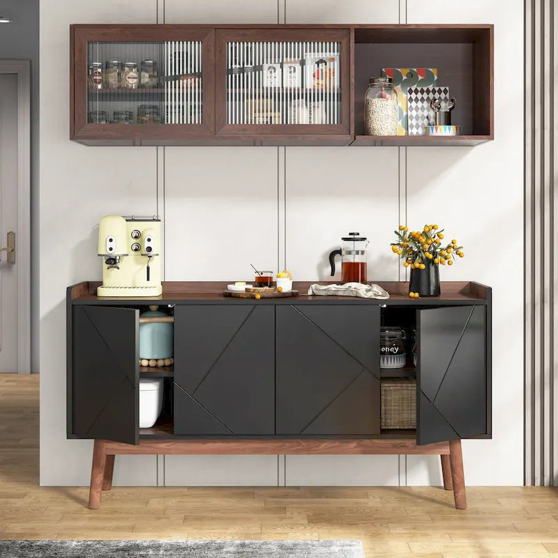 Table de buffet avec armoire de rangement pour cuisine