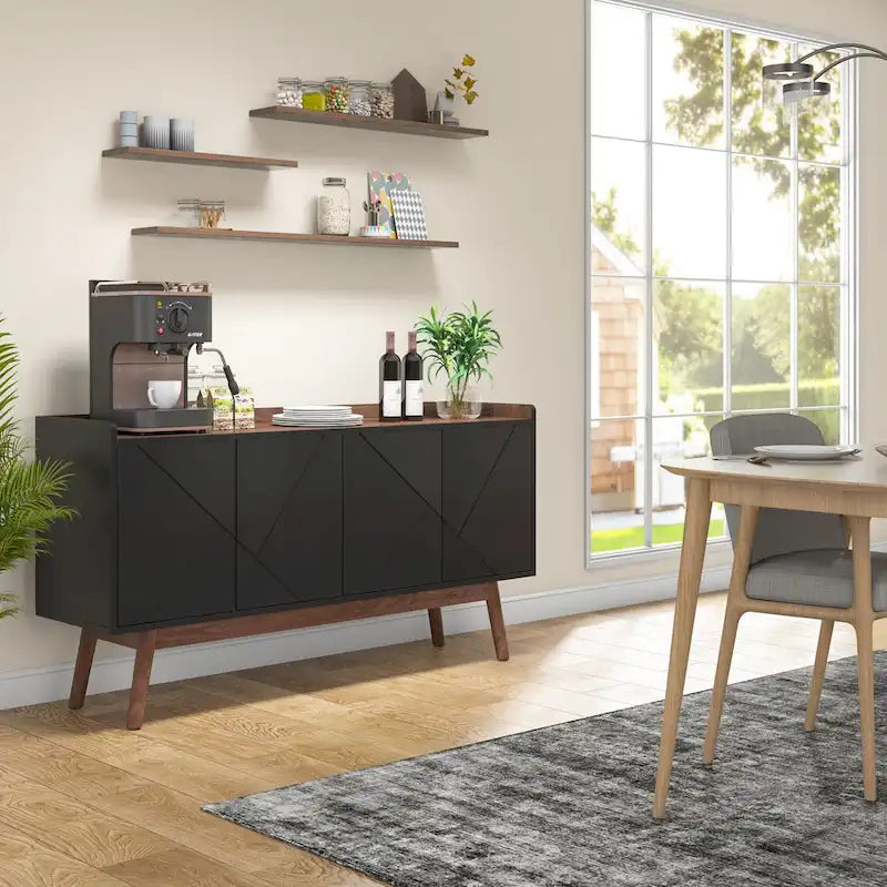 Table de buffet avec armoire de rangement pour cuisine