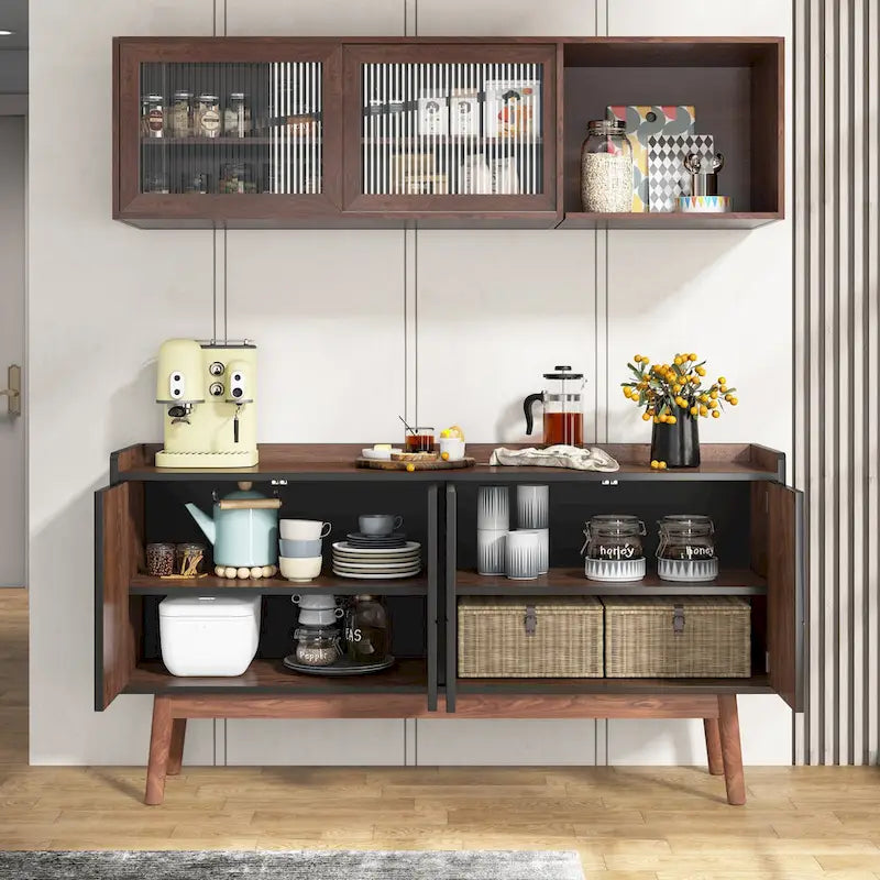 Table de buffet avec armoire de rangement pour cuisine