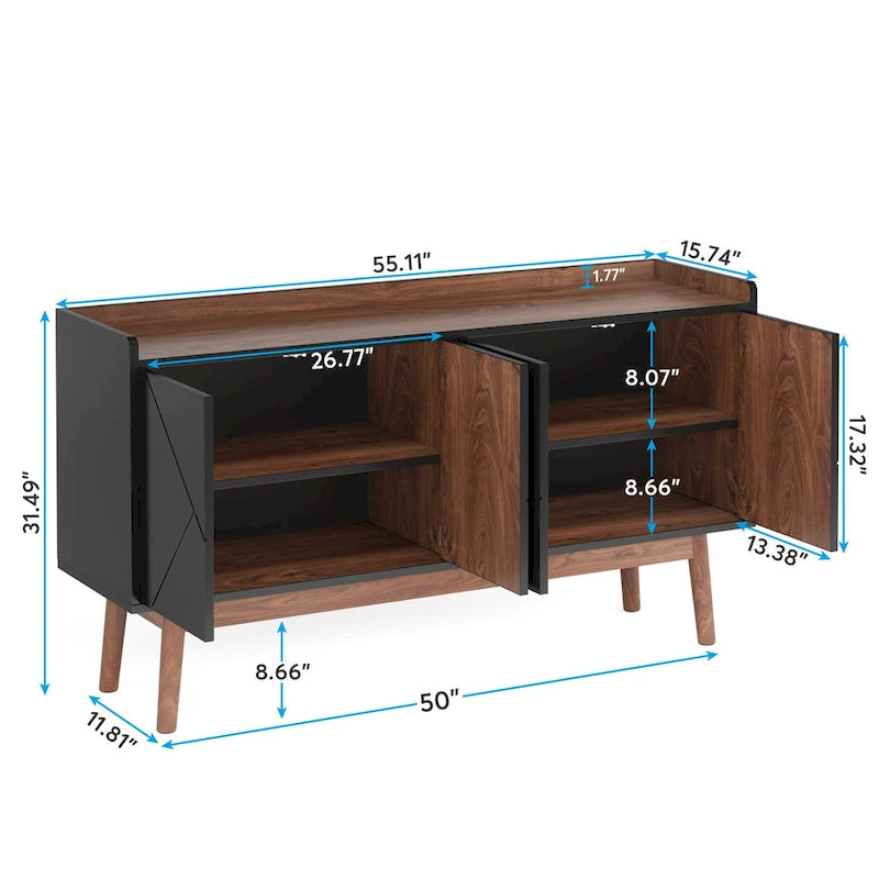 Table de buffet avec armoire de rangement pour cuisine