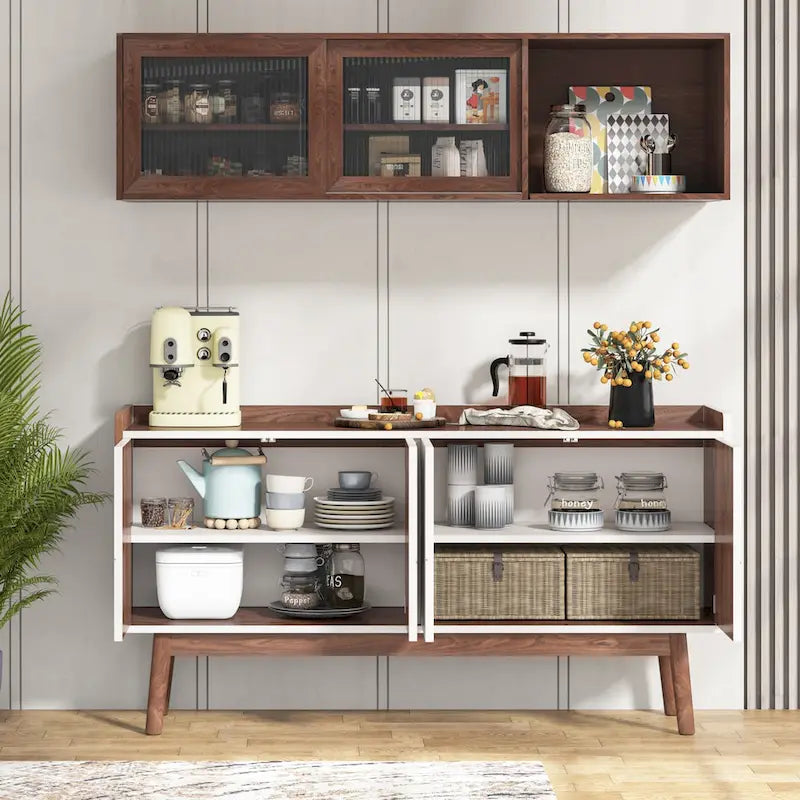 Table de buffet avec armoire de rangement pour cuisine