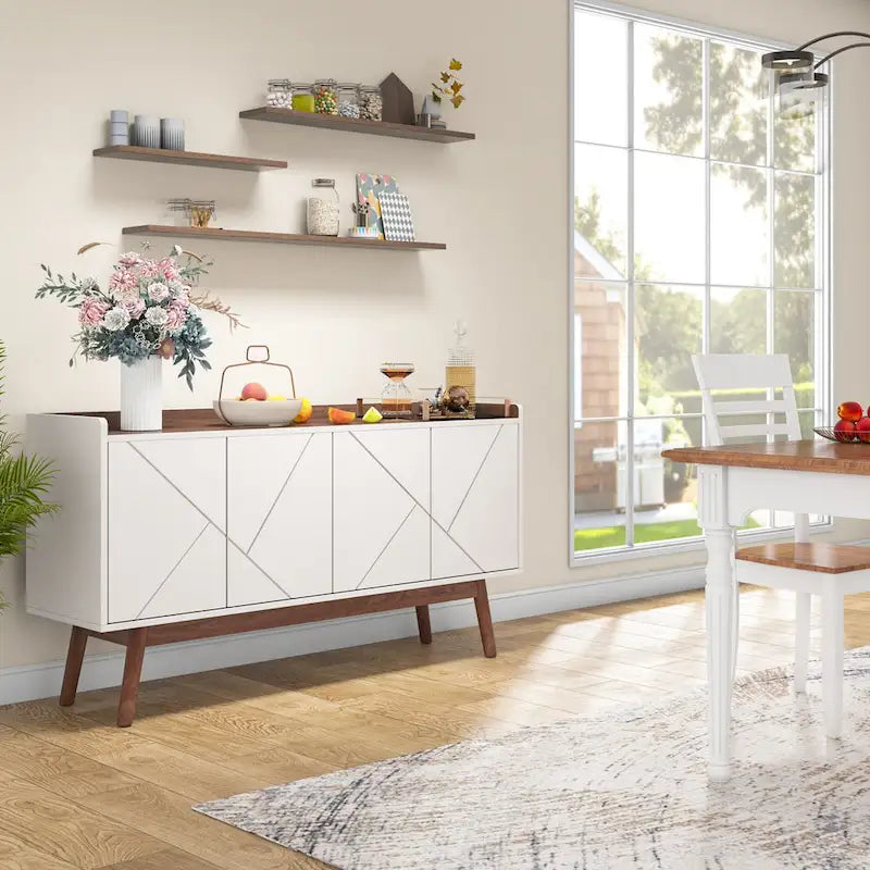 Table de buffet avec armoire de rangement pour cuisine