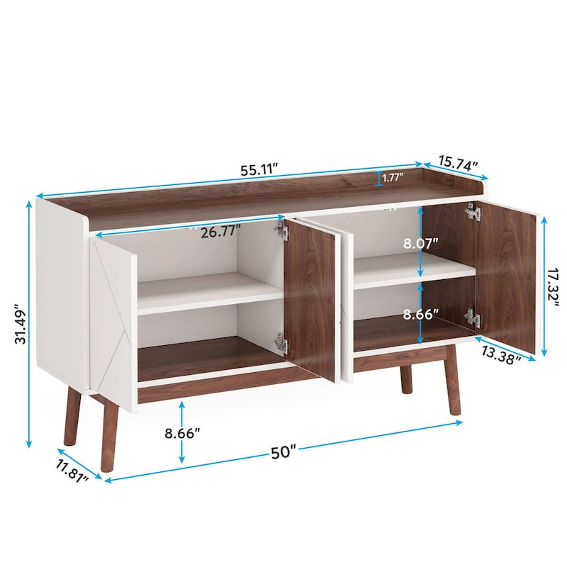 Table de buffet avec armoire de rangement pour cuisine