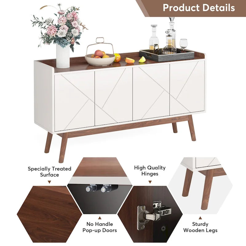 Table de buffet avec armoire de rangement pour cuisine