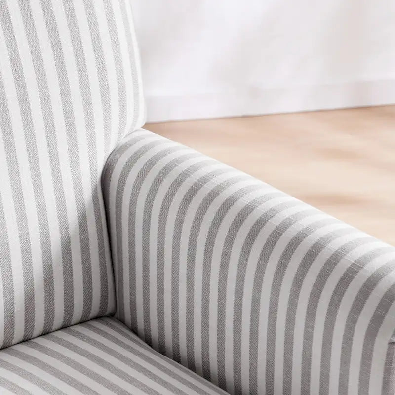 Fauteuil d'appoint avec accoudoirs roulés - Lot de 2 - Bleu/Gris/Marron