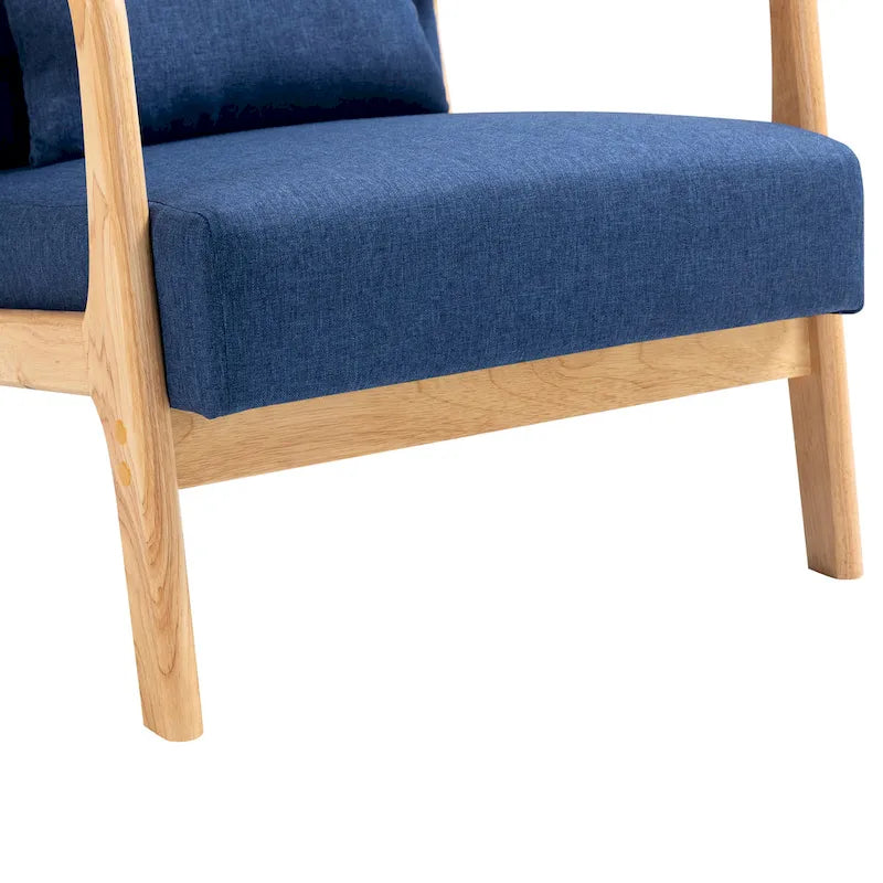 Fauteuil d'appoint rembourré Mid-Century Modern avec oreiller
