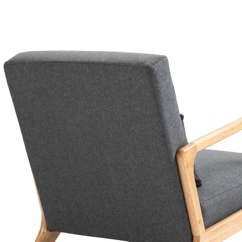 Fauteuil d'appoint rembourré Mid-Century Modern avec oreiller