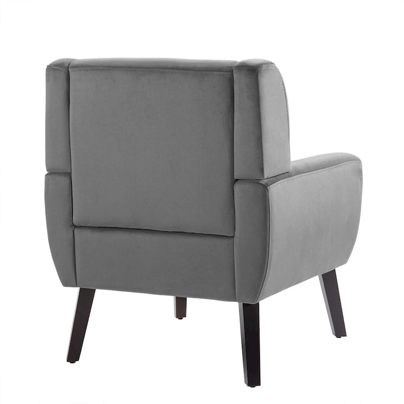 Fauteuils d'appoint capitonnés en velours, lot de 2