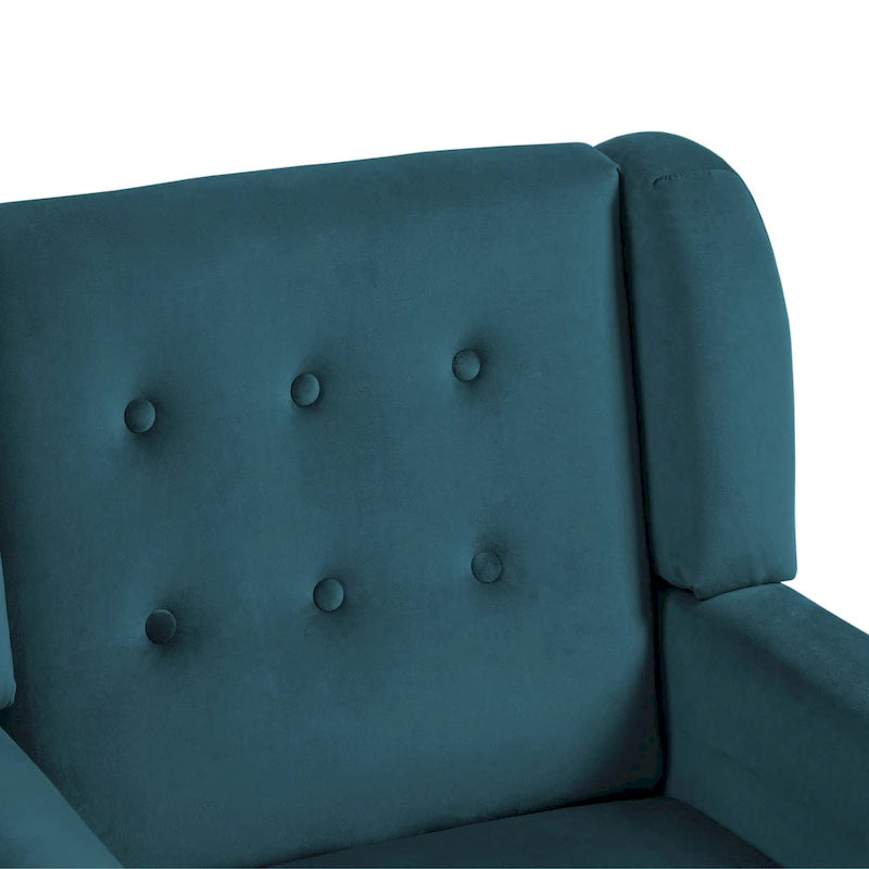 Fauteuils d'appoint capitonnés en velours, lot de 2