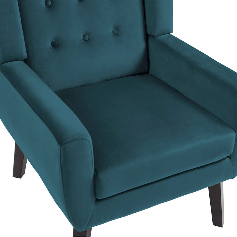 Fauteuils d'appoint capitonnés en velours, lot de 2