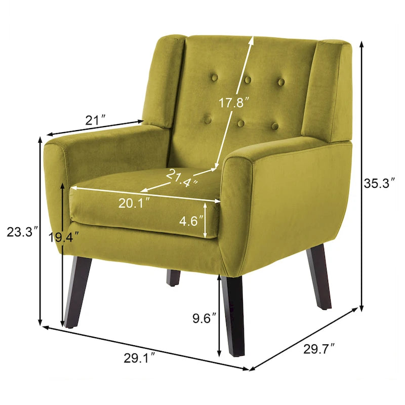 Fauteuils d'appoint capitonnés en velours, lot de 2