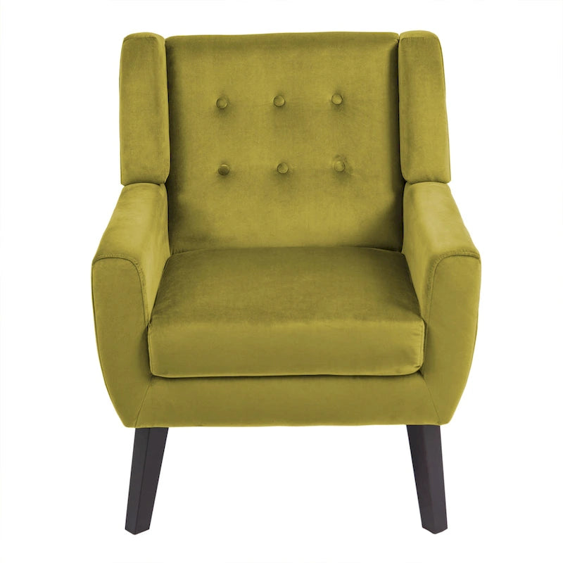 Fauteuils d'appoint capitonnés en velours, lot de 2