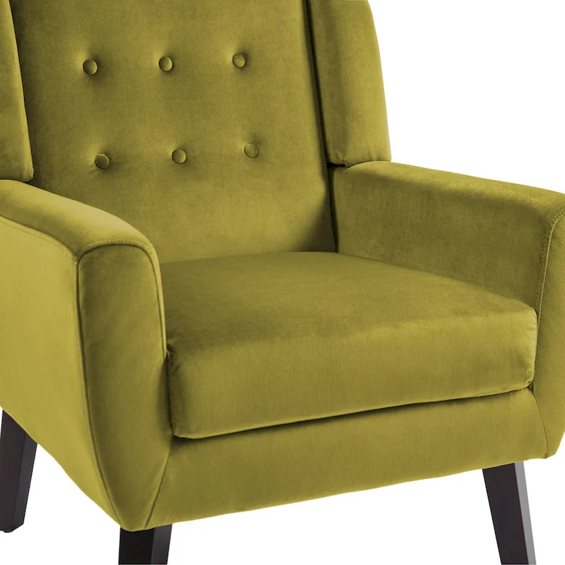 Fauteuils d'appoint capitonnés en velours, lot de 2