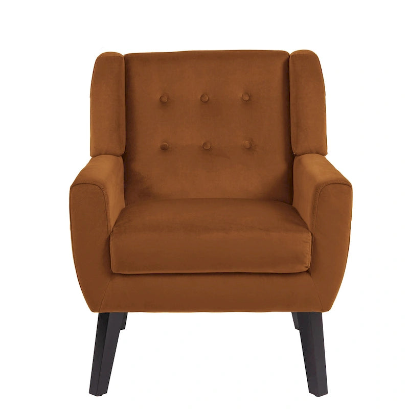 Fauteuils d'appoint capitonnés en velours, lot de 2