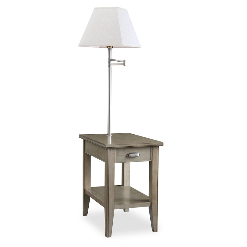 Table d'appoint avec lampe articulée et un tiroir