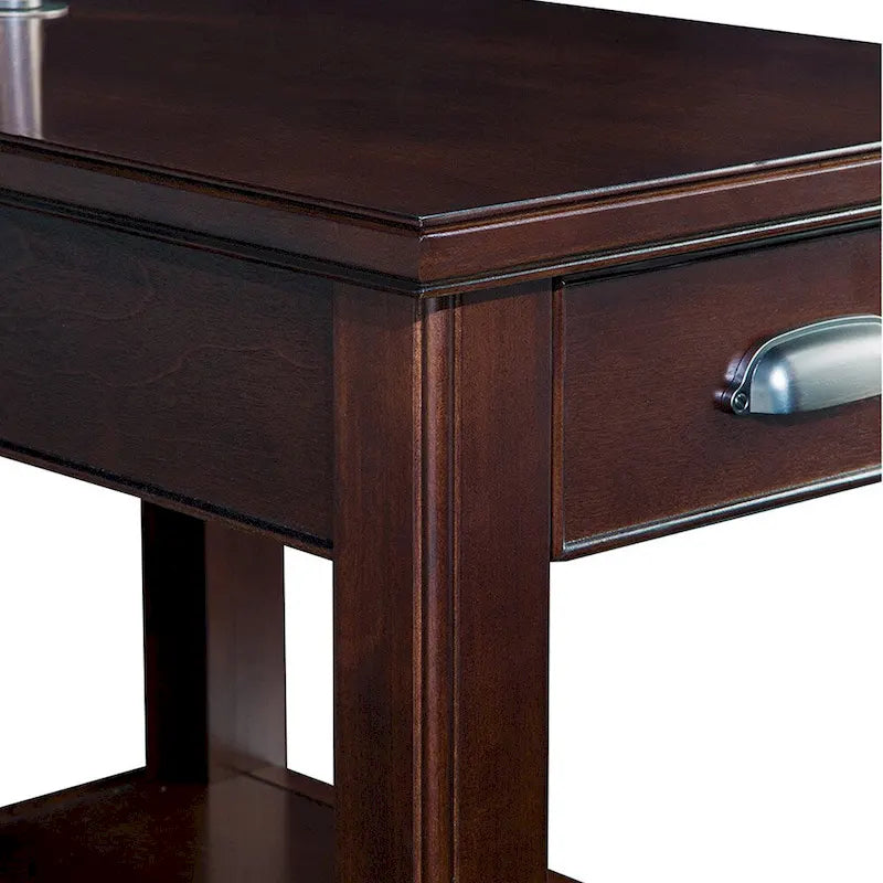 Table d'appoint avec lampe articulée et un tiroir