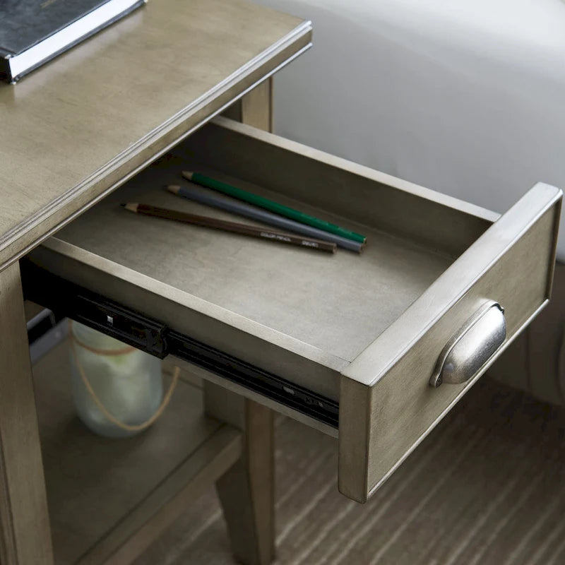 Table d'appoint avec lampe articulée et un tiroir