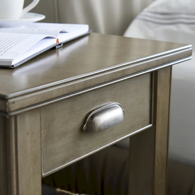 Table d'appoint avec lampe articulée et un tiroir