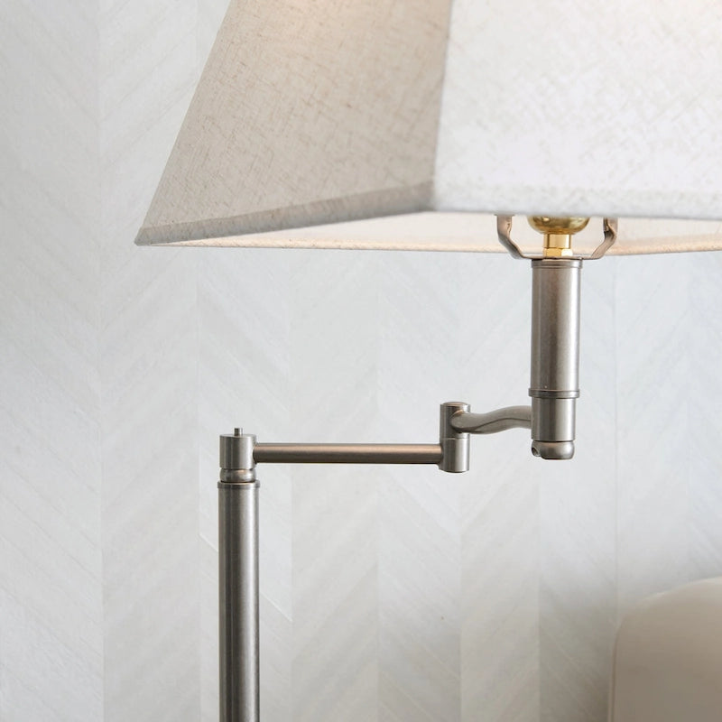 Table d'appoint avec lampe articulée et un tiroir