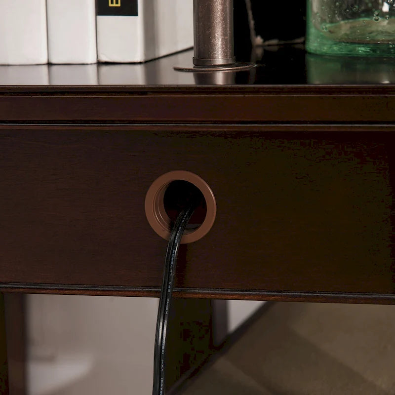 Table d'appoint avec lampe articulée et un tiroir