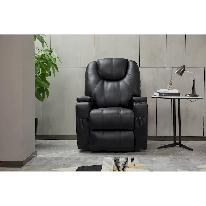Fauteuil inclinable releveur en cuir PU pour personnes âgées