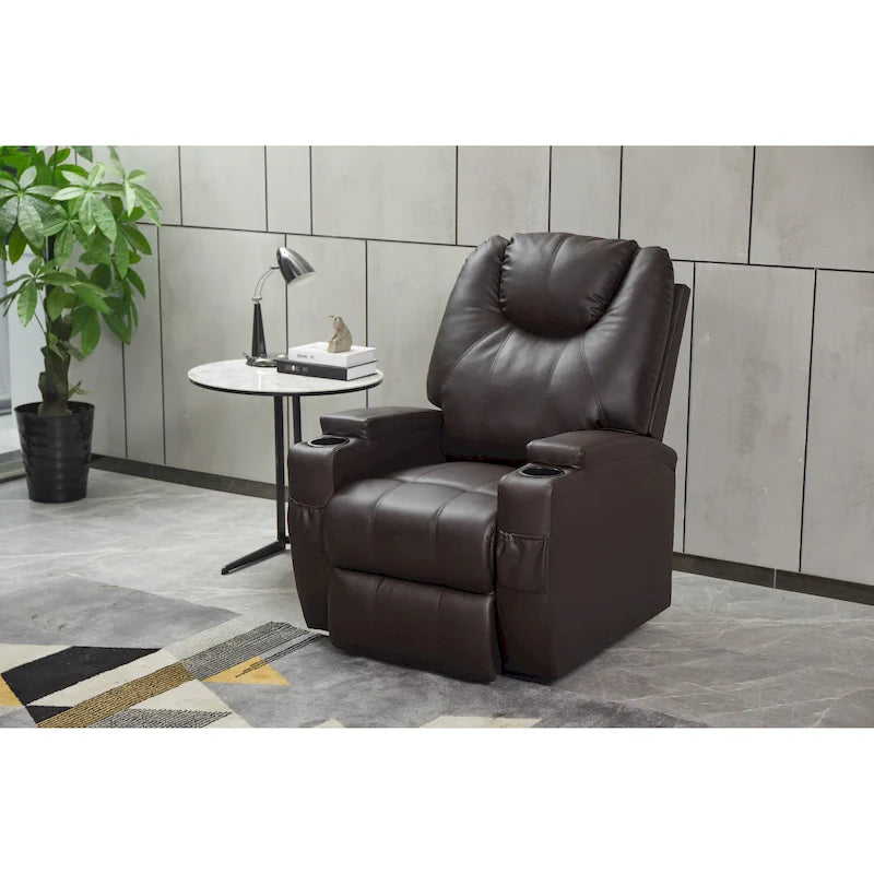 Fauteuil inclinable releveur en cuir PU pour personnes âgées