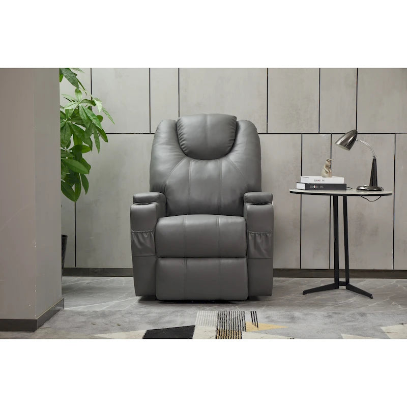 Fauteuil inclinable releveur en cuir PU pour personnes âgées