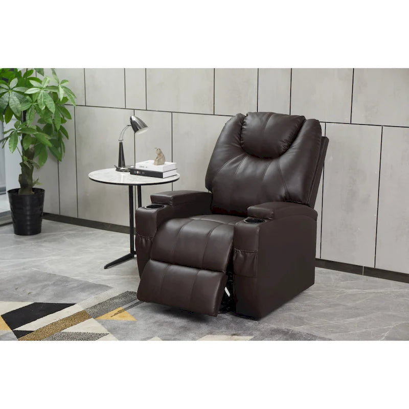 Fauteuil inclinable releveur en cuir PU pour personnes âgées
