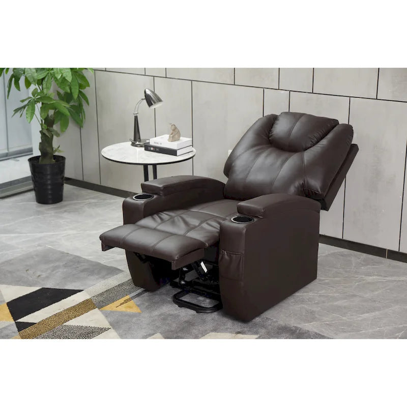 Fauteuil inclinable releveur en cuir PU pour personnes âgées