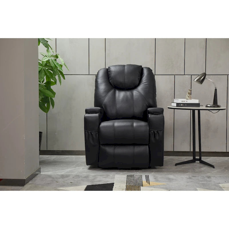 Fauteuil inclinable releveur en cuir PU pour personnes âgées