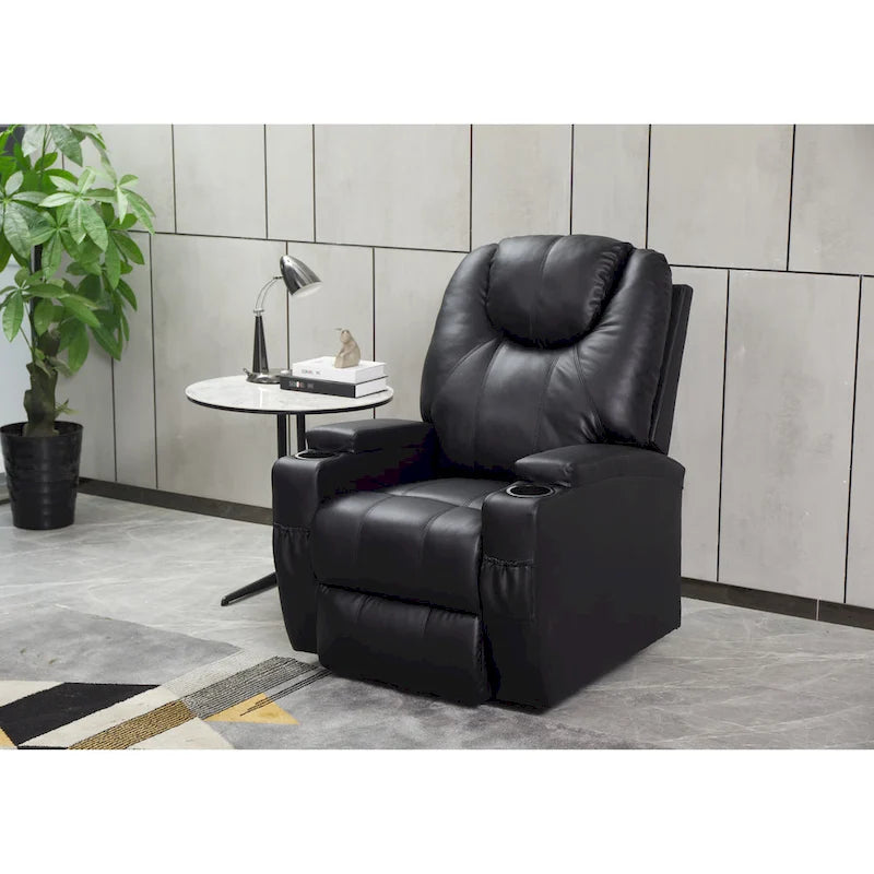 Fauteuil inclinable releveur en cuir PU pour personnes âgées