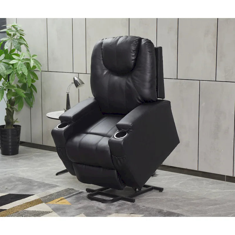 Fauteuil inclinable releveur en cuir PU pour personnes âgées