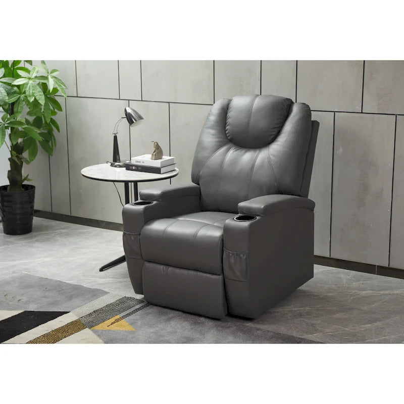 Fauteuil inclinable releveur en cuir PU pour personnes âgées