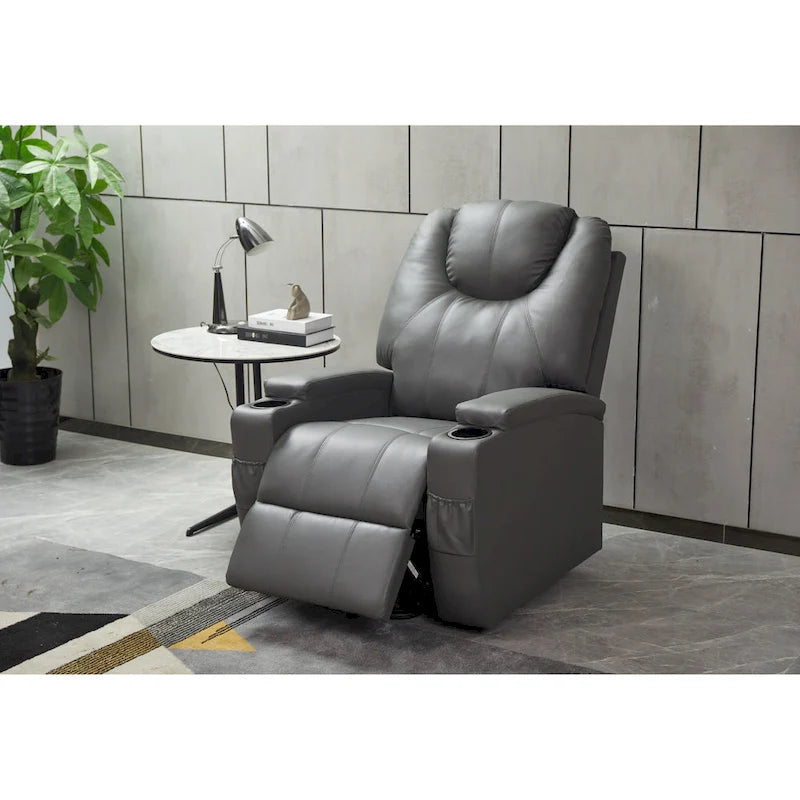 Fauteuil inclinable releveur en cuir PU pour personnes âgées