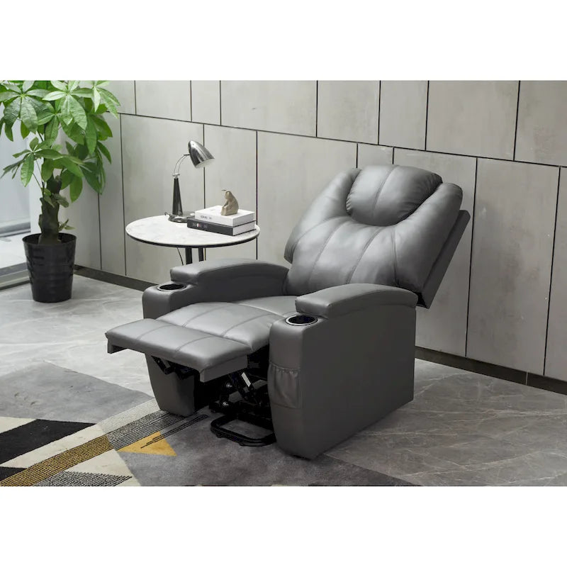 Fauteuil inclinable releveur en cuir PU pour personnes âgées