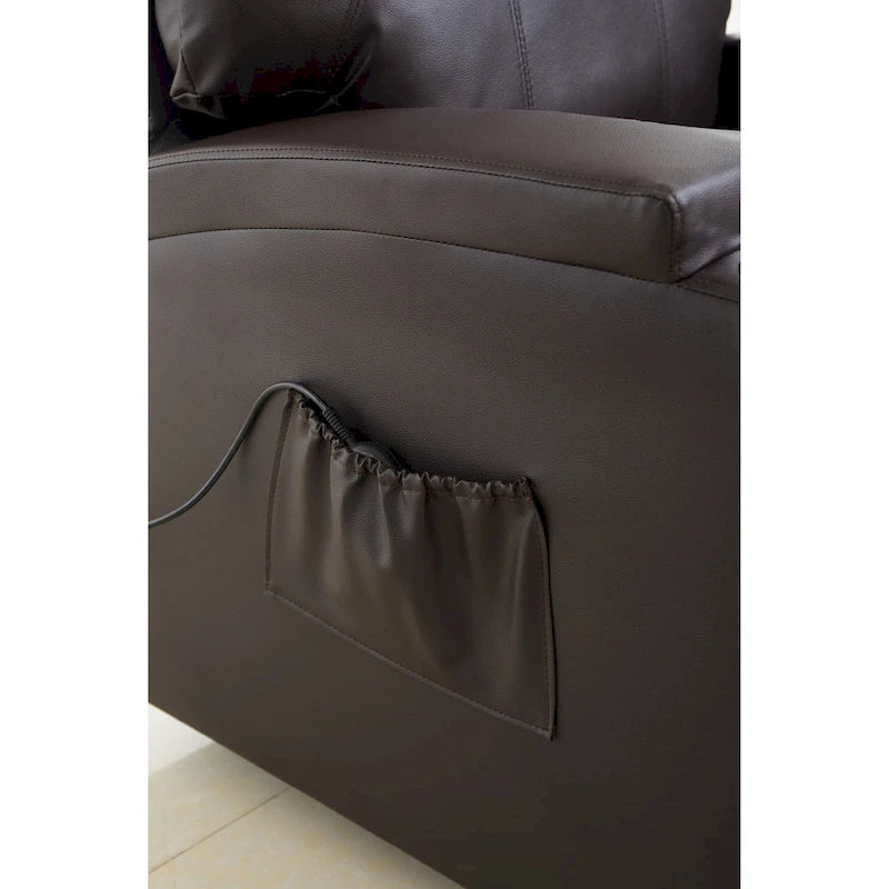 Fauteuil inclinable releveur en cuir PU pour personnes âgées