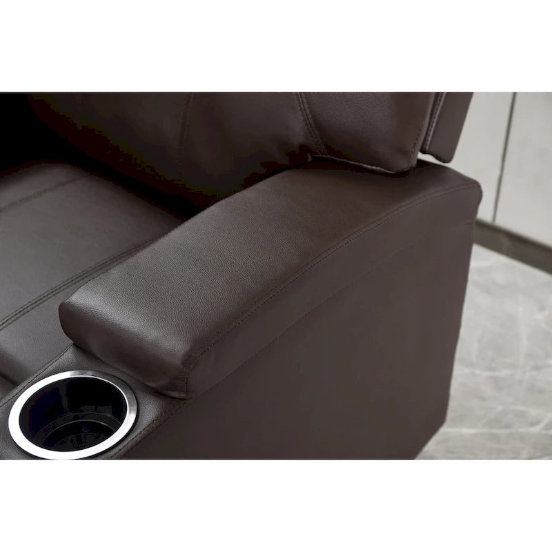 Fauteuil inclinable releveur en cuir PU pour personnes âgées