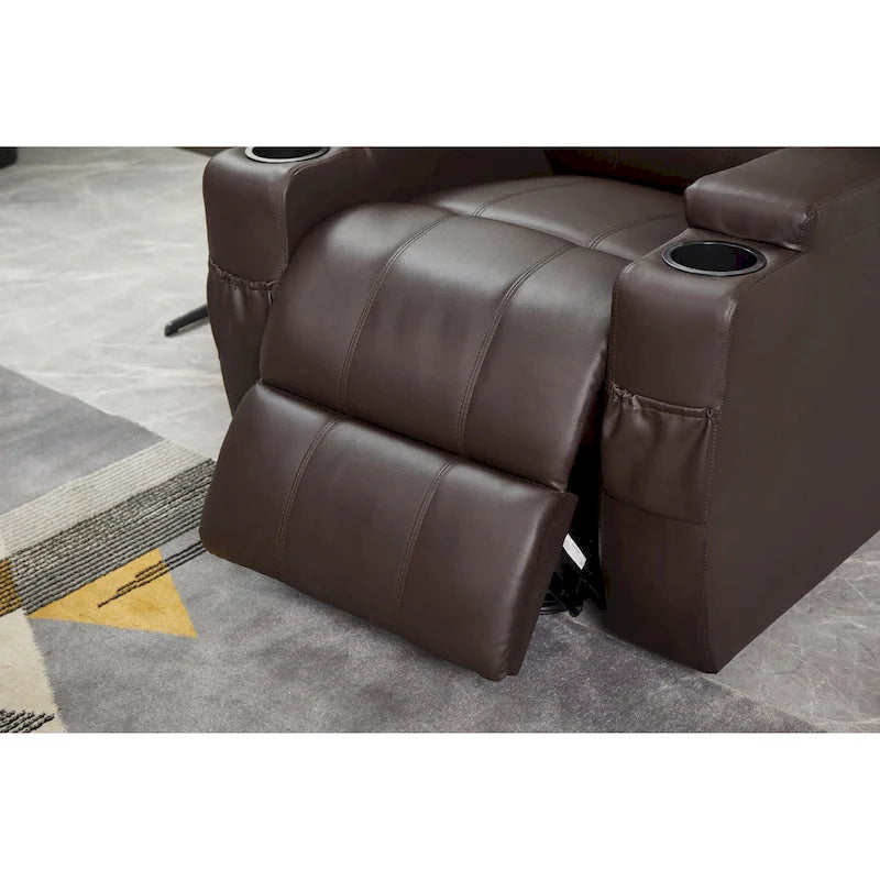 Fauteuil inclinable releveur en cuir PU pour personnes âgées
