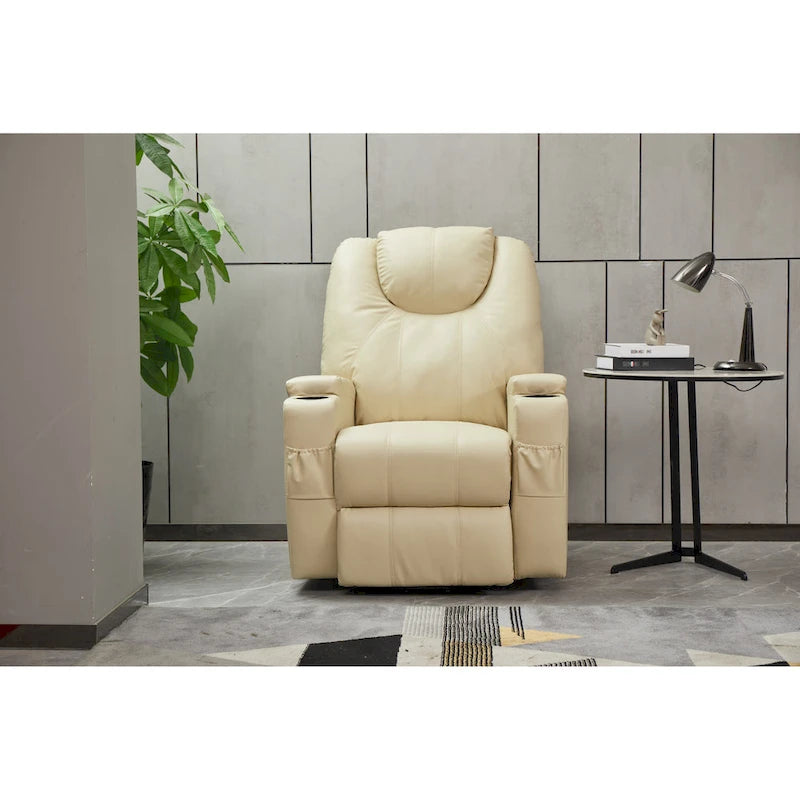 Fauteuil inclinable releveur en cuir PU pour personnes âgées
