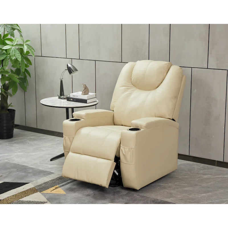 Fauteuil inclinable releveur en cuir PU pour personnes âgées