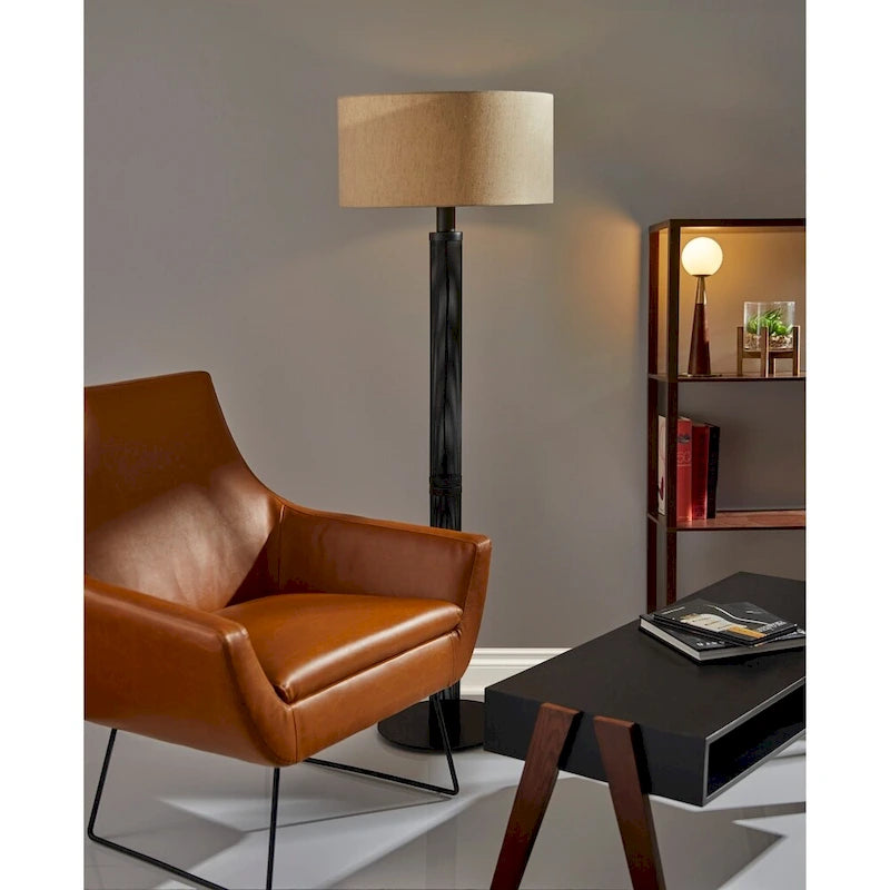 Chaise en cuir vieilli noir ou camel