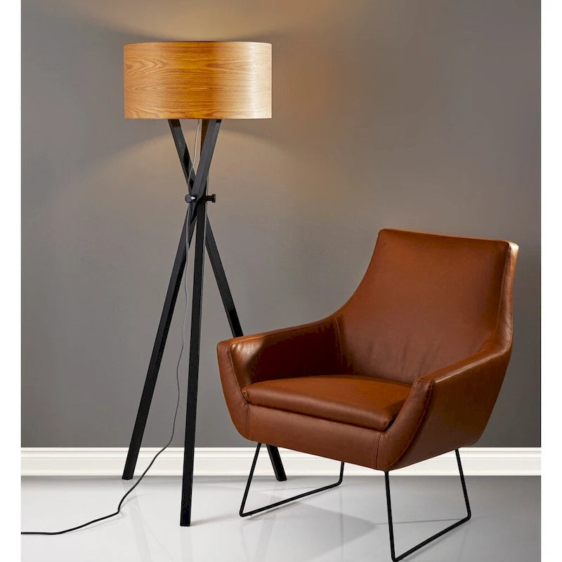 Chaise en cuir vieilli noir ou camel