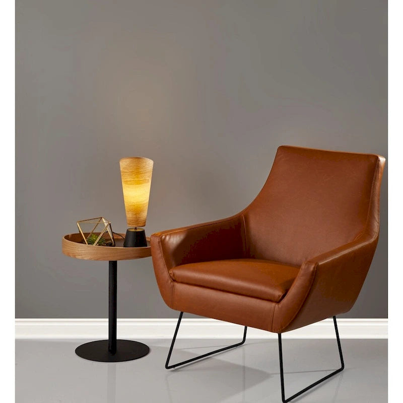 Chaise en cuir vieilli noir ou camel