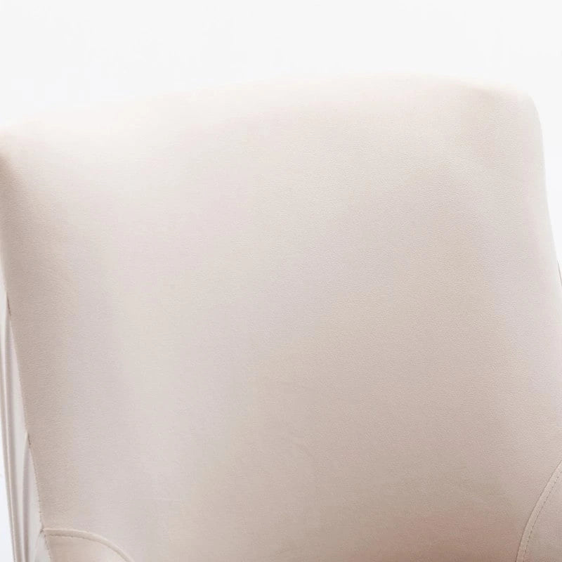 Lot de 4 chaises de salle à manger modernes en velours plissé avec poignée arrière