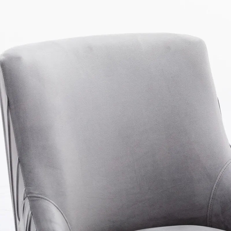 Lot de 4 chaises de salle à manger modernes en velours plissé avec poignée arrière
